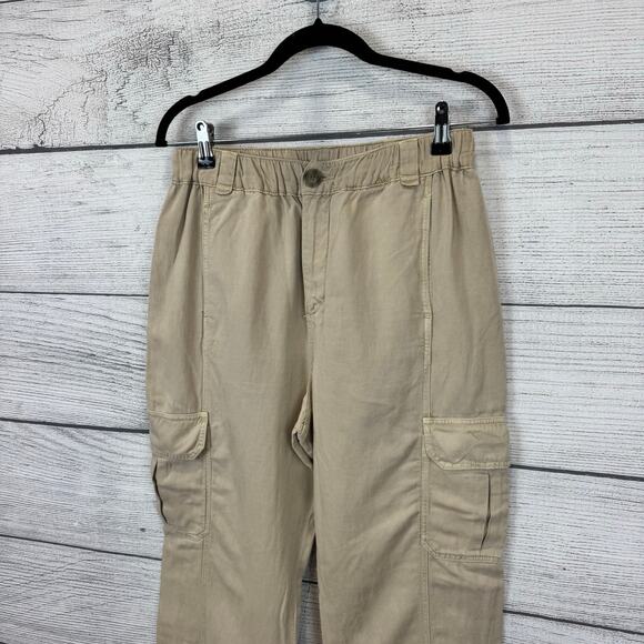 Faherty Women's Khaki Arlie Day Lightweight Cargo Pants Size Small - Picture 2 of 10